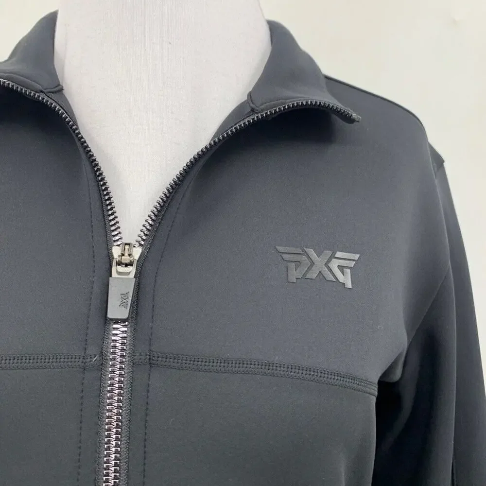 PXG Jacket Womens S Small Black Full Zip Softshell Thumbholes‎ Stretch Golf